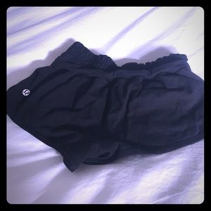 Lululemon black running shorts size 2